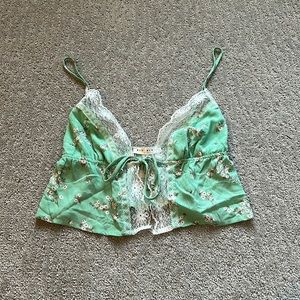 Floral Tie Front Tank